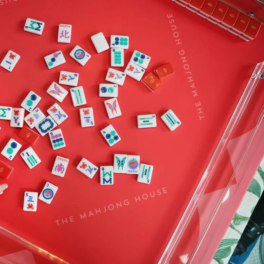 Ruby Table Double-Sided Mahjong Mat | The Mahjong House