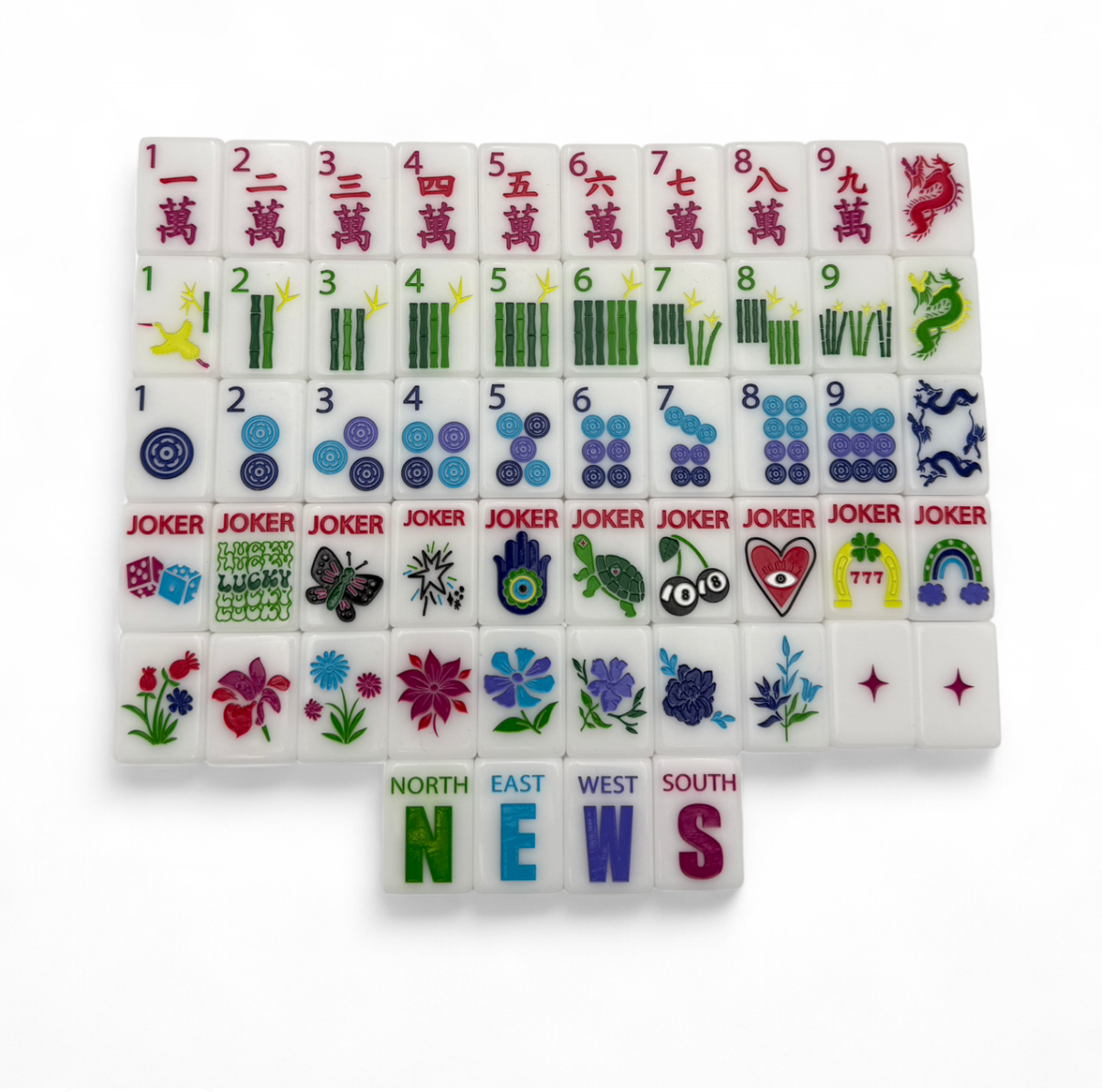 Lucky Charms Bright White tile set overview