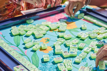 Turquoise Glow Mahjong Mat | Bespoke Mahjong