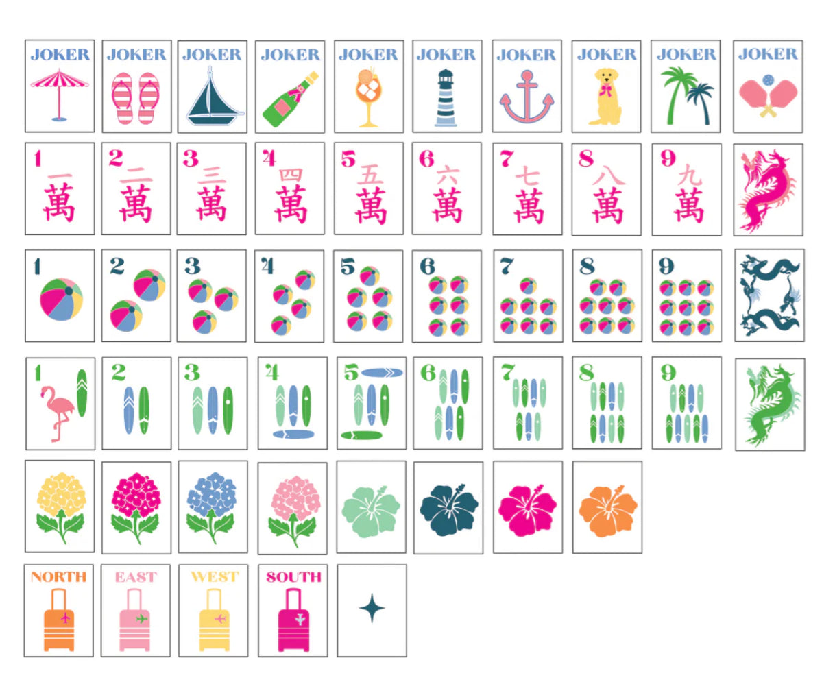 Bespoke X Gray Malin Travel Tiles Kit | Bespoke Mahjong