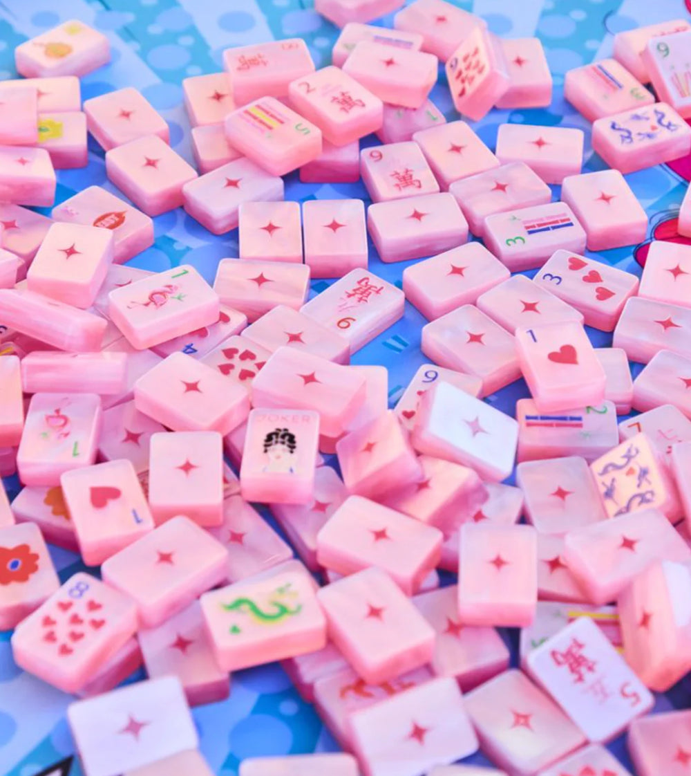 Cotton Candy Pink Pearl Pop Divas Tile Set | Bespoke Mahjong