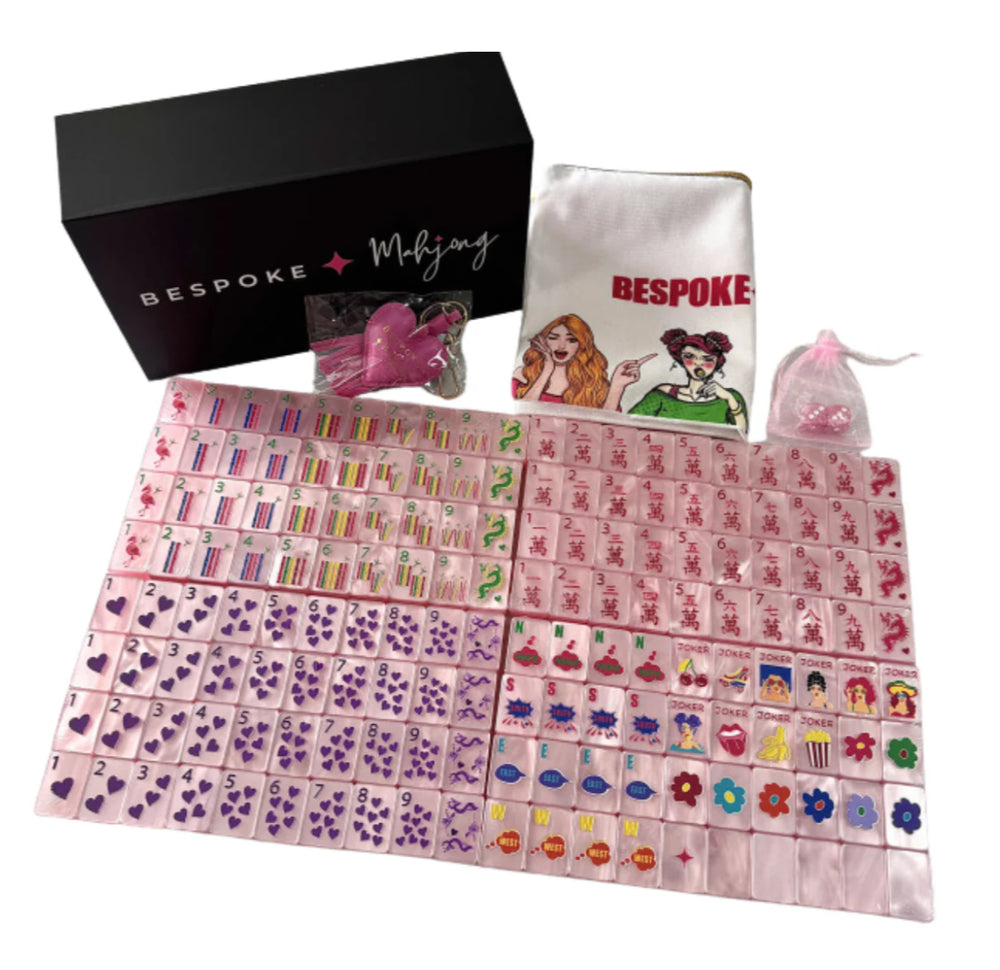 Cotton Candy Pink Pearl Pop Divas Tile Set | Bespoke Mahjong