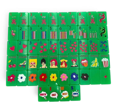 Disco Green Pop Divas Tile Set | Bespoke Mahjong