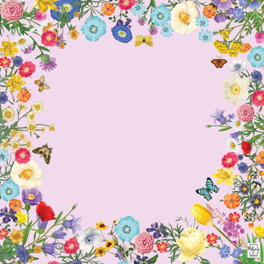 Preppy Pink Garden Mahjong Mat | Bespoke Mahjong