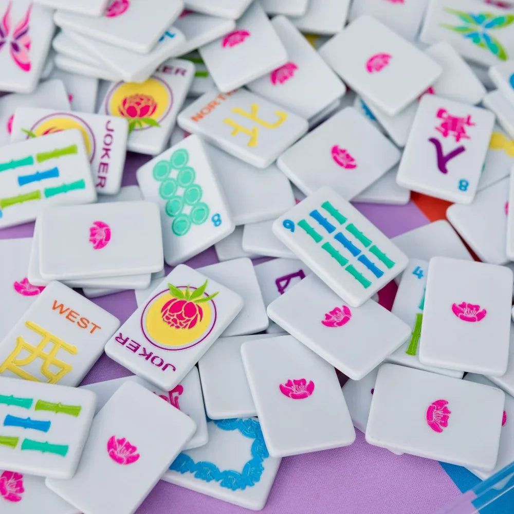Ice Blue & Brights Travel Mahjong Set | The Mahjong House