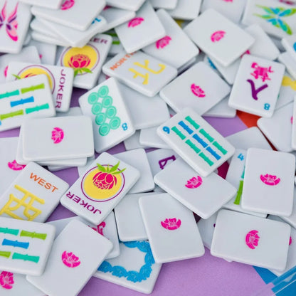 Ice Blue & Brights Travel Mahjong Set | The Mahjong House