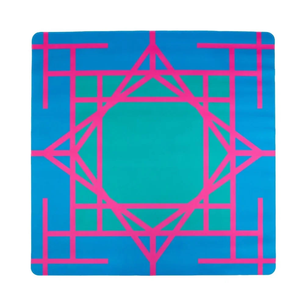 Teal Garden Double-Sided Mahjong Mat | The Mahjong House