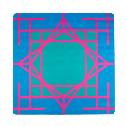Teal Garden Double-Sided Mahjong Mat | The Mahjong House