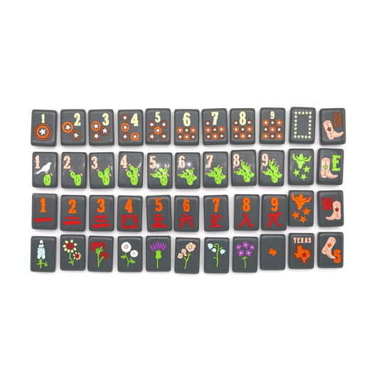 Olive Texas Mahjong Tiles