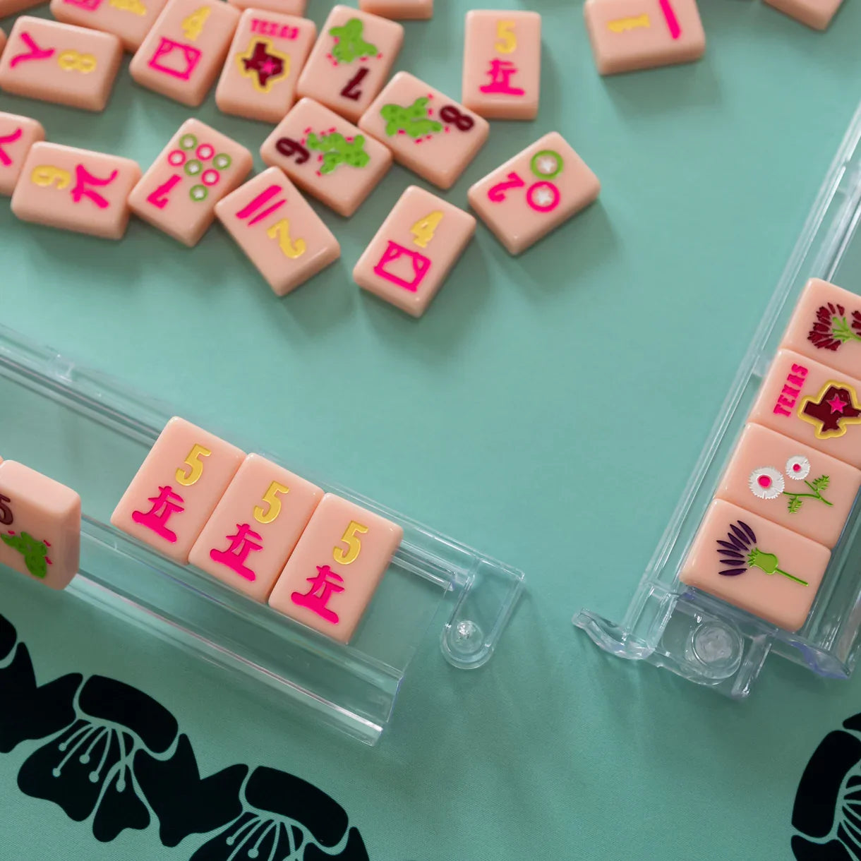 Pink Texas Tile Set | The Mahjong House