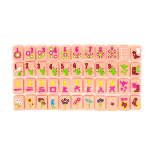 Pink Texas Tile Set | The Mahjong House