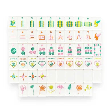 OG Vibrant Vibes Tiles & Pouch | Peace Love Mahjong