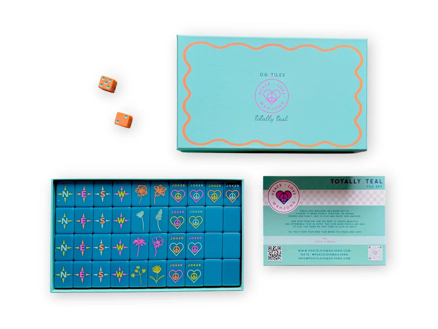 OG Totally Teal Tiles | Peace Love Mahjong