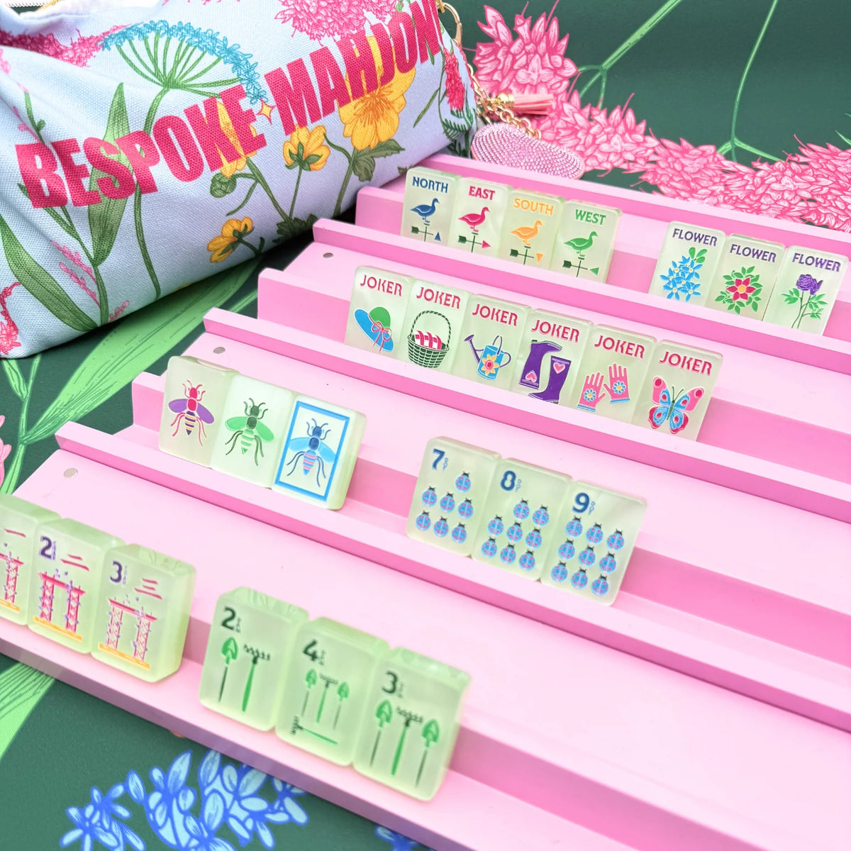 Matcha Pearl Garden Glow Tile Set | Bespoke Mahjong