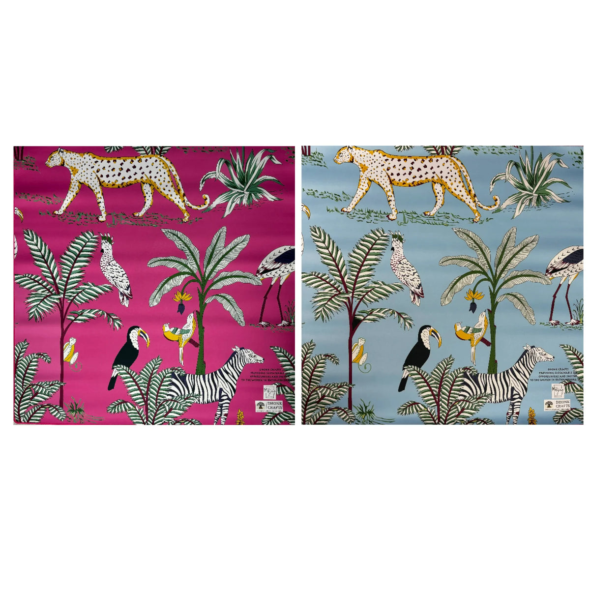 Dhonk & Bespoke Collab Jungle Mat - HOT PINK AND TURQUOISE | Bespoke Mahjong