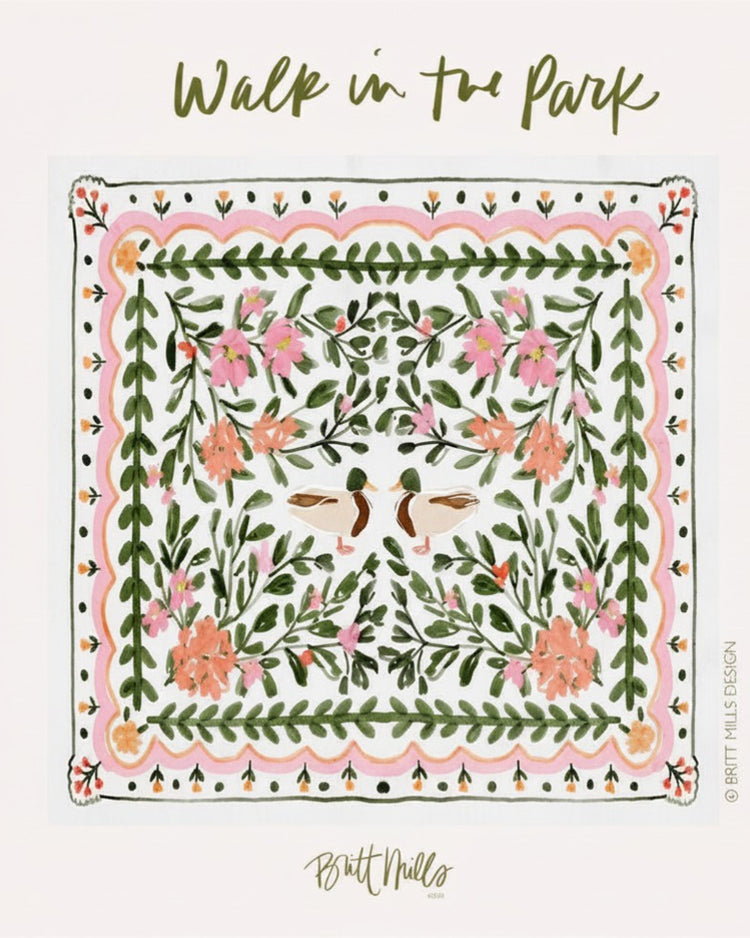Walk in the Park Mahjong Mat | Britt Mills Design