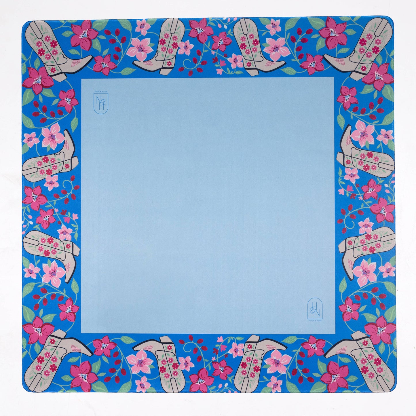 Blue Cowboy Boot Mahjong Mat | Hutch & Nook