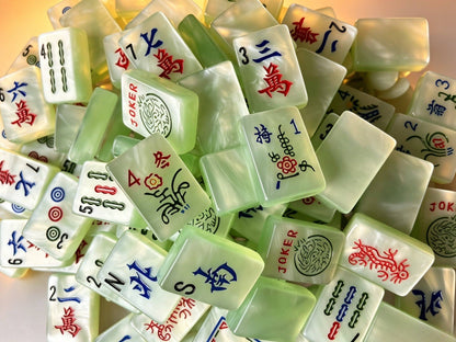 Classic Jade Mist Mahjong Tile Set | The Southern Peacock