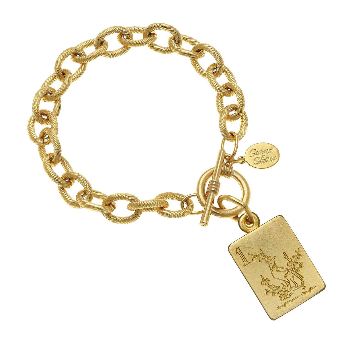 1 Bam Bird Mahjong Tile Bracelet | Susan Shaw