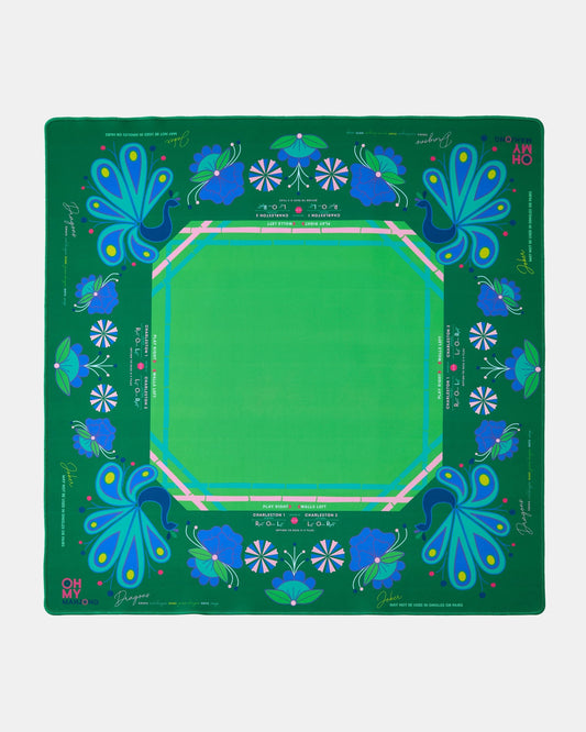 Birdie Green Mahjong Mat | Oh My Mahjong