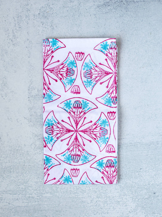 Pink & Saltwater Mosaic Table Throw