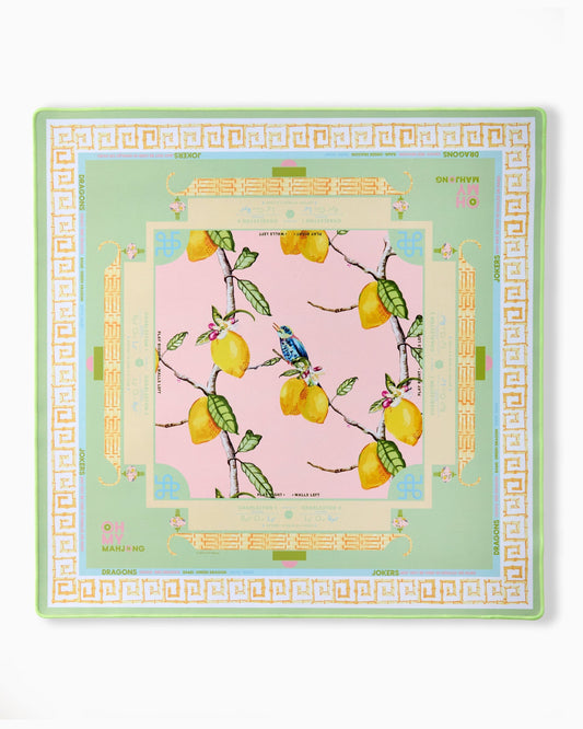 Citrus Songbird Mahjong Mat | Oh My Mahjong