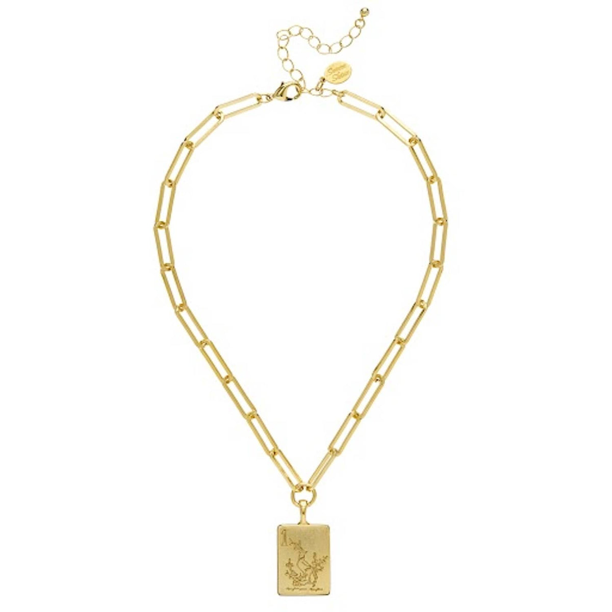 1 Bam Bird Mahjong Tile Paperclip Necklace | Susan Shaw