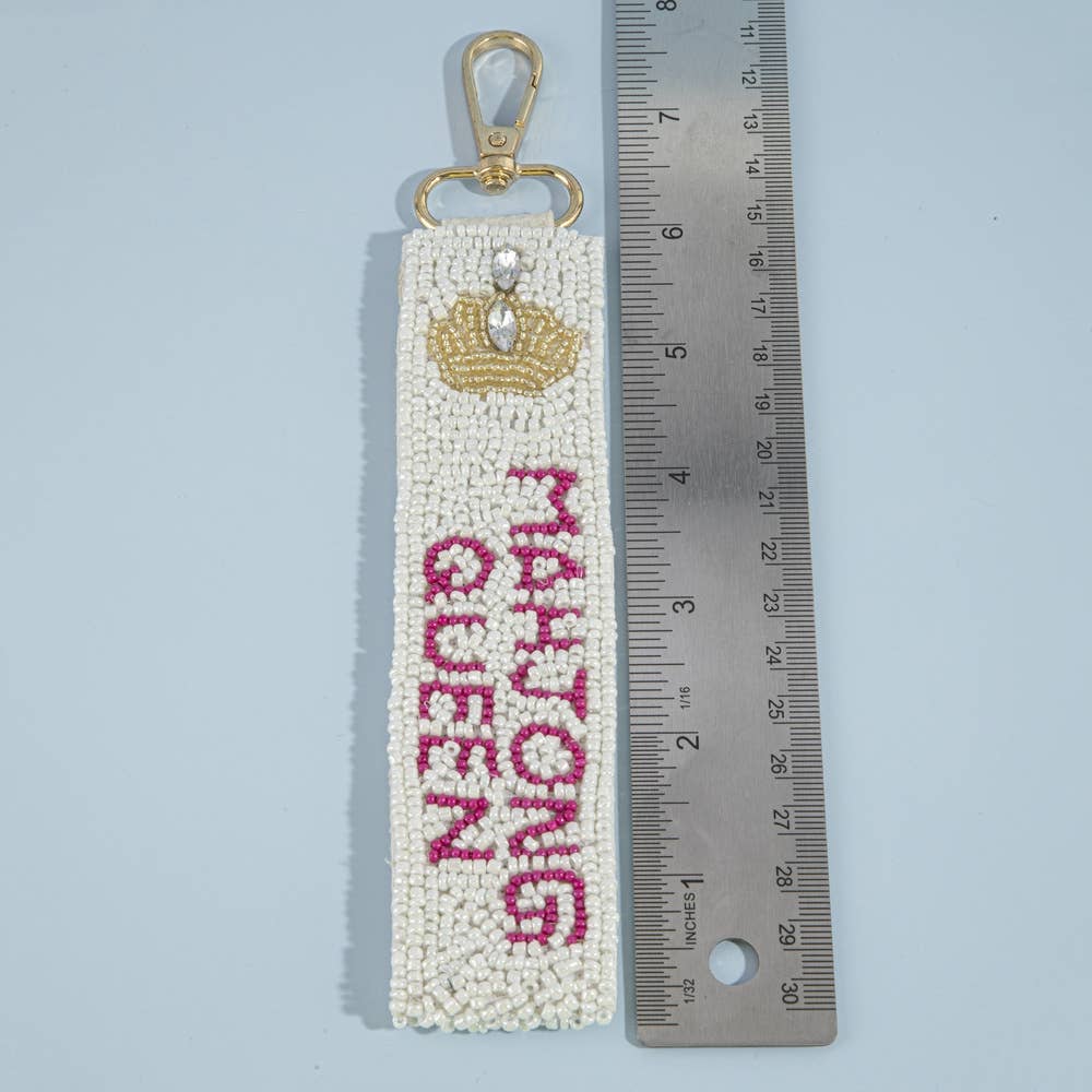 Mahjong Queen Crown Wristlet Keychain