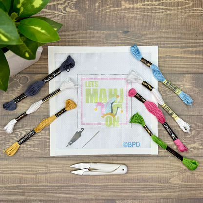 "Lets Mahj On" Needlepoint Kit | Blue Poppy Designs