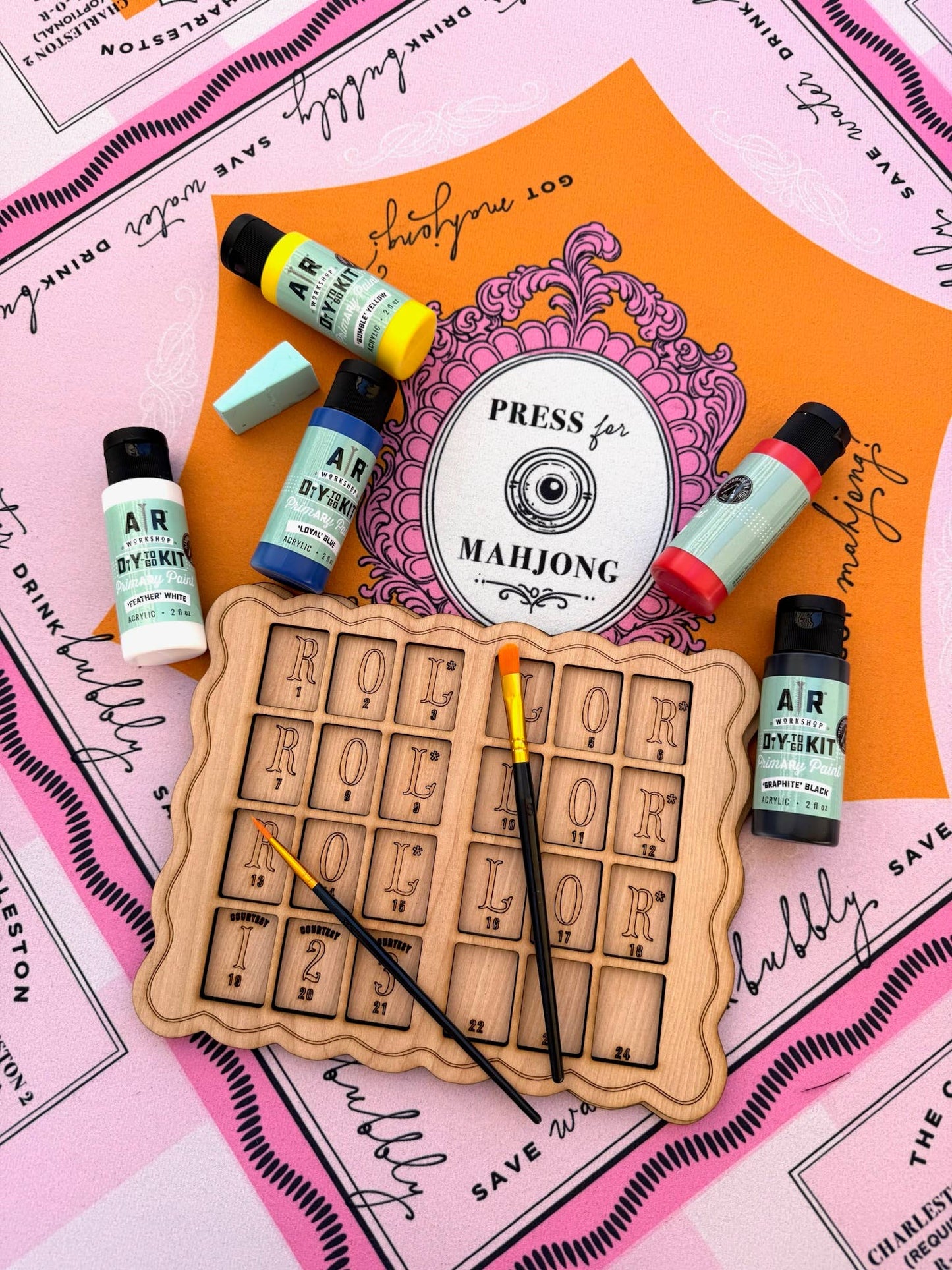 Mahjong Solo Practice Board DIY Kit
