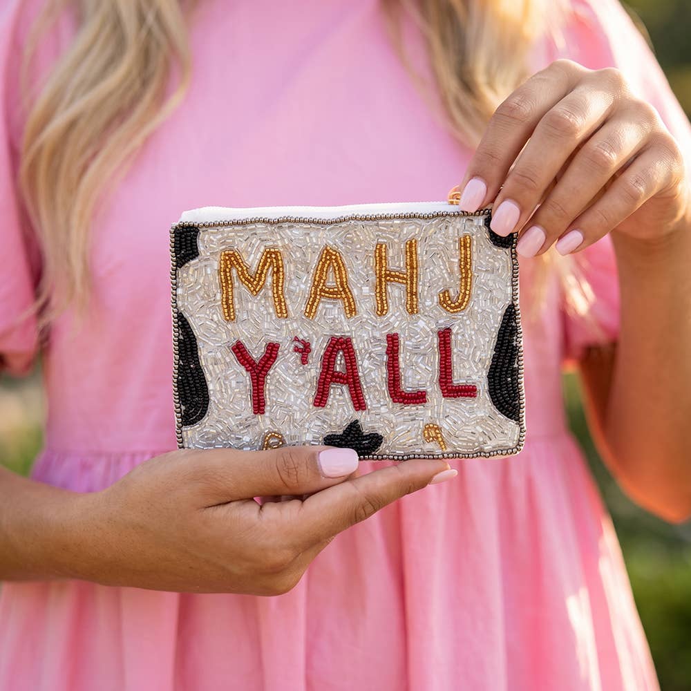 Mahj Y'all Beaded Coin Pouch | Collections by Fame Accessories