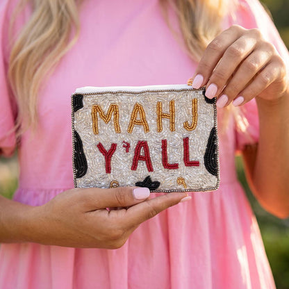 Mahj Y'all Beaded Coin Pouch | Collections by Fame Accessories