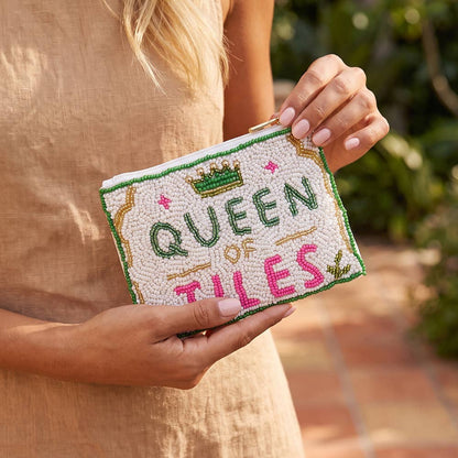 Queen Of Tiles Beaded Coin Pouch | Collections by Fame Accessories