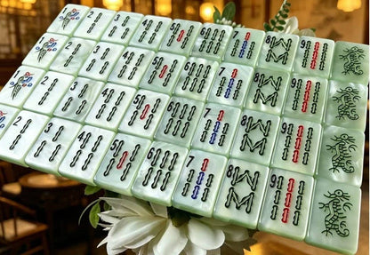 Classic Jade Mist Mahjong Tile Set | The Southern Peacock