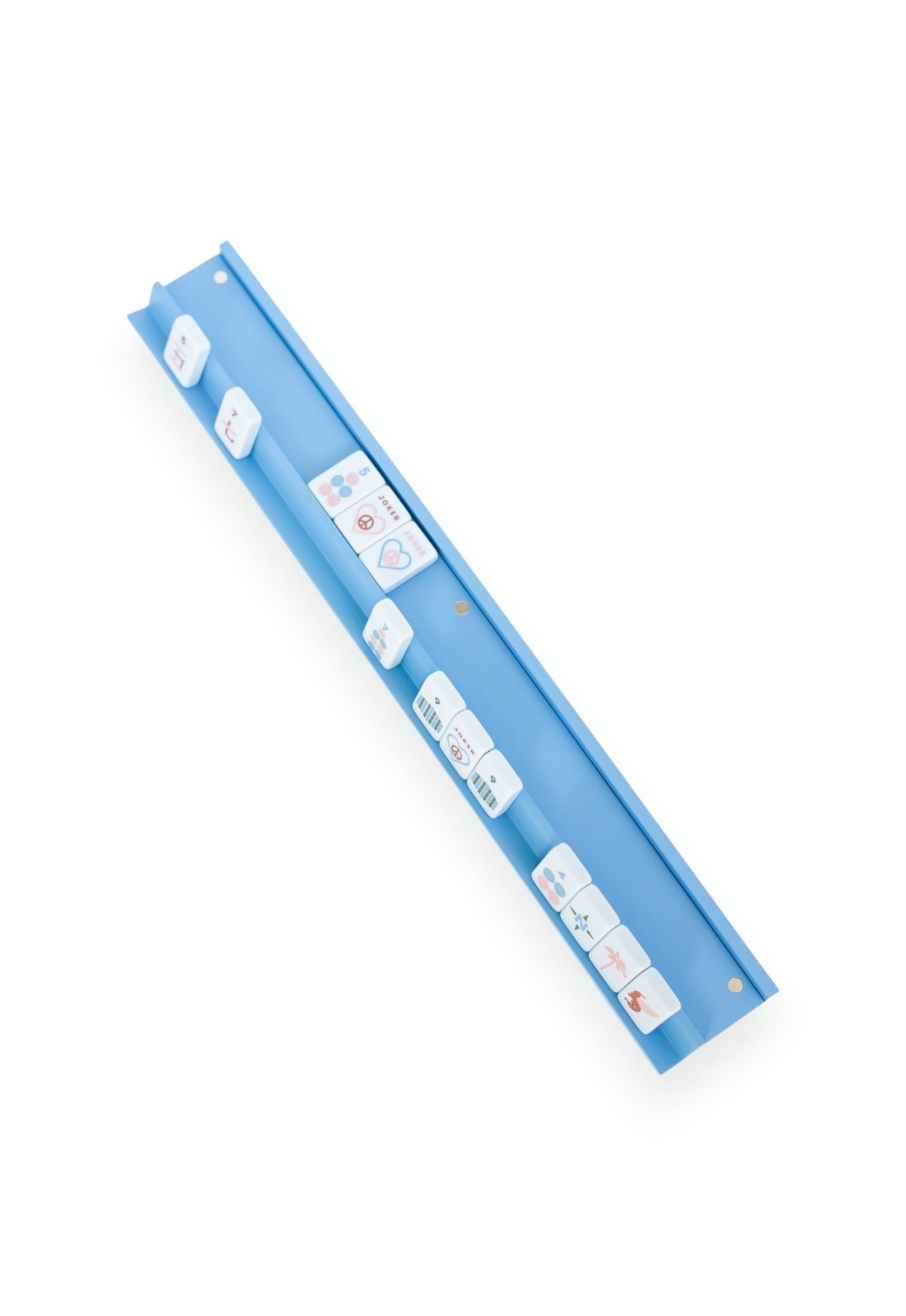 French Blue Mahjong Racks and Pushers