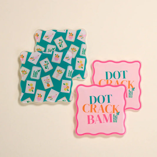Acrylic Coaster Set - It's Mahj Time! | The Darling Effect