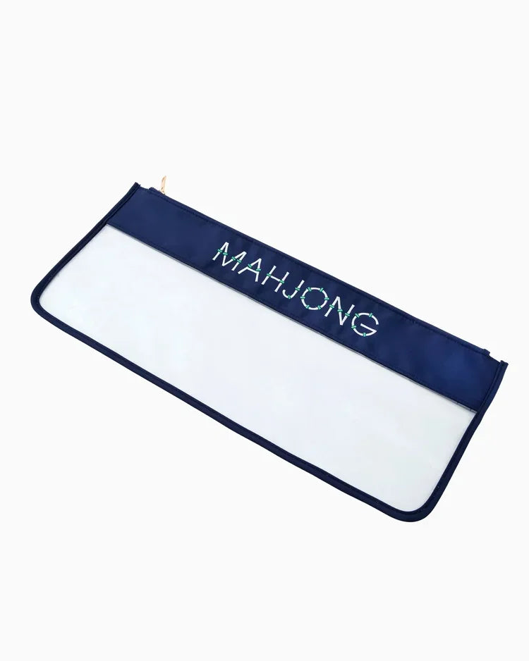 Navy Bamboo Tile Carrying Bag | Oh My Mahjong