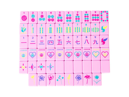 Pretty in Pink tiles close up